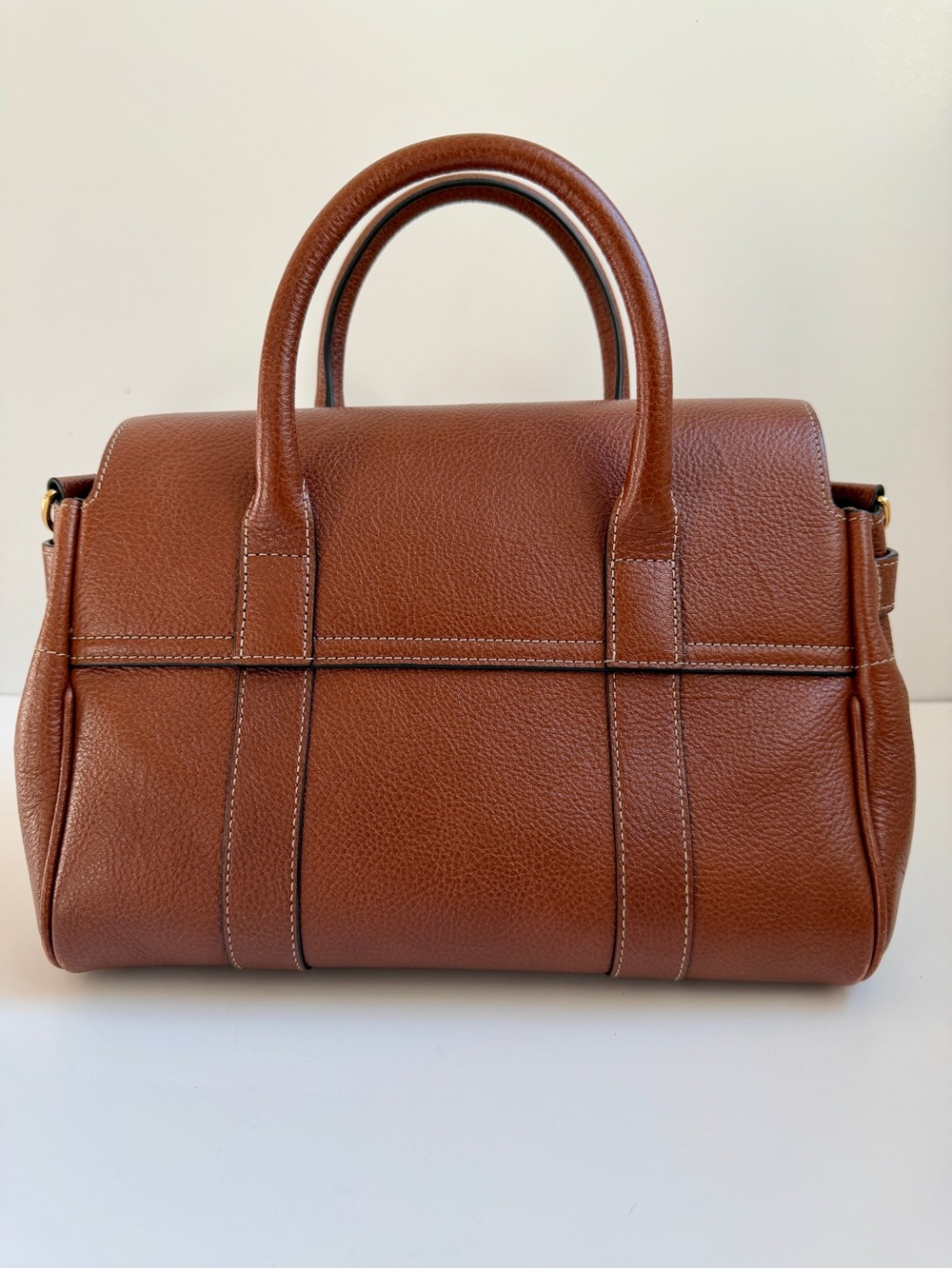 Mulberry Classic Oak Brown NVT Leather Small Bayswater Satchel Crossbody Bag - Picture 7 of 15